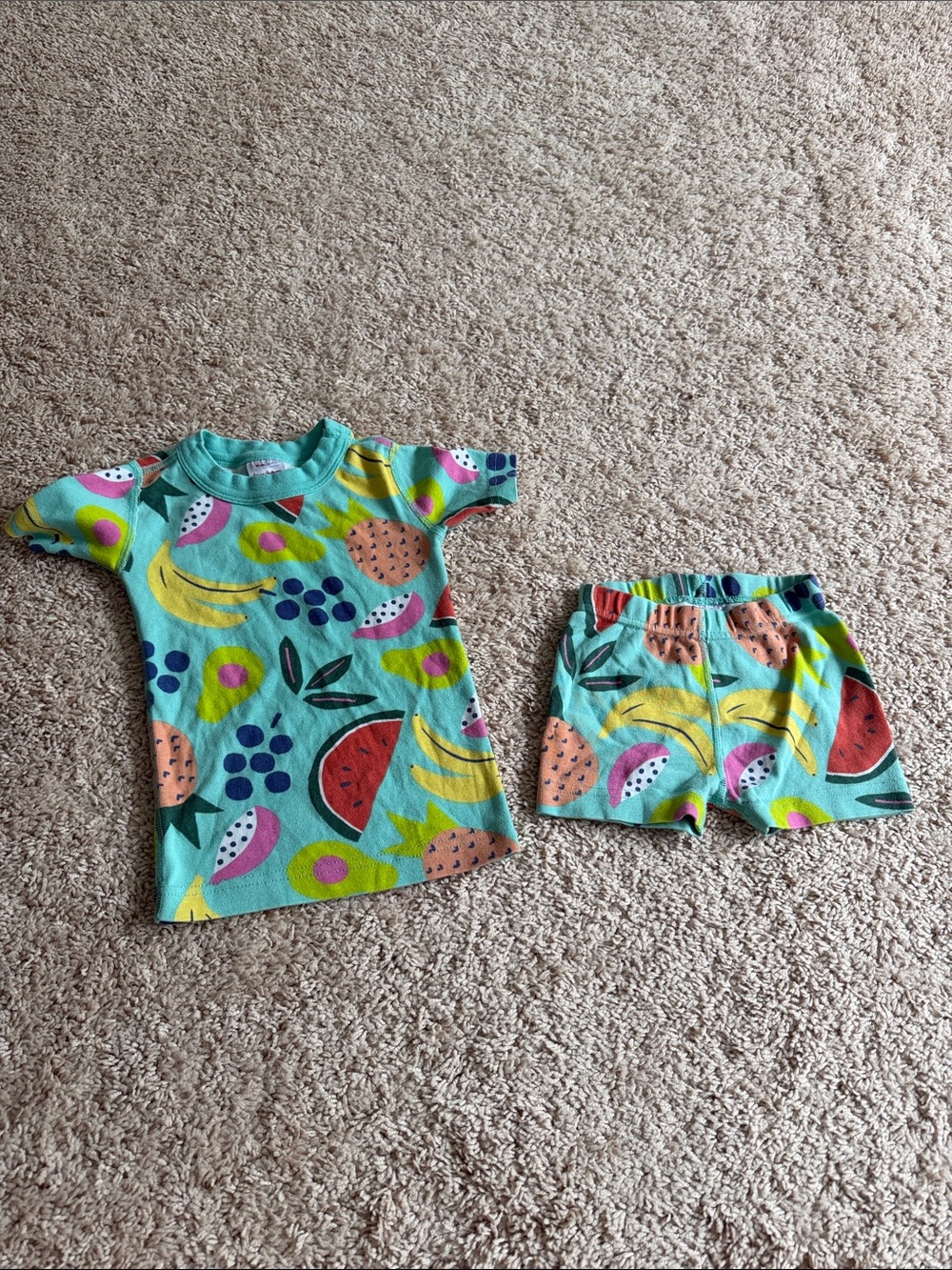 3T Hanna Andersson short sleeve shorts fruit pajamas